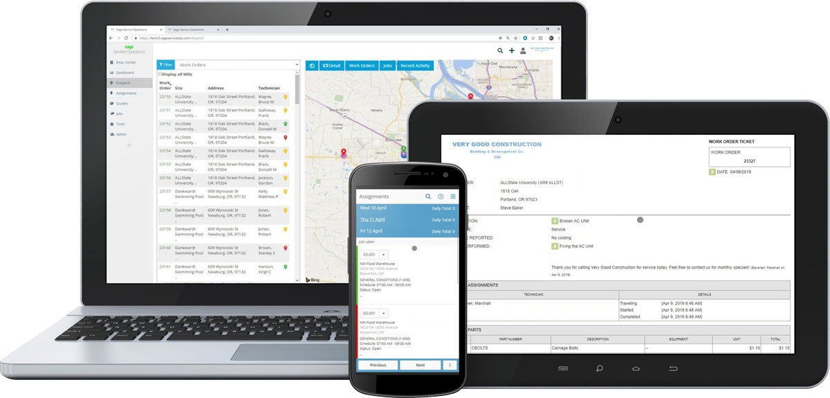 Sage Service Operations Sso Work Orders Management