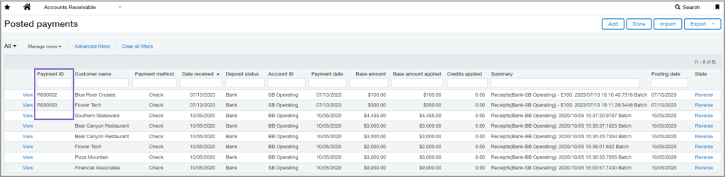 Sage Intacct 2023 R3:  Account Receivable payment ID number sequencing.