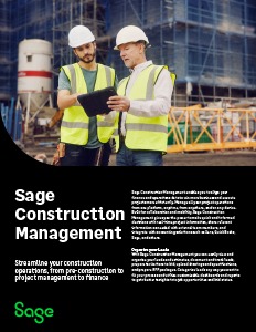 Sage Construction Management Brochure