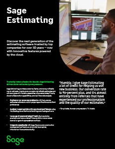 Sage Estimating Brochure