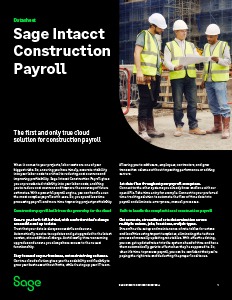 Sage Intacct Construction Payroll Brochure