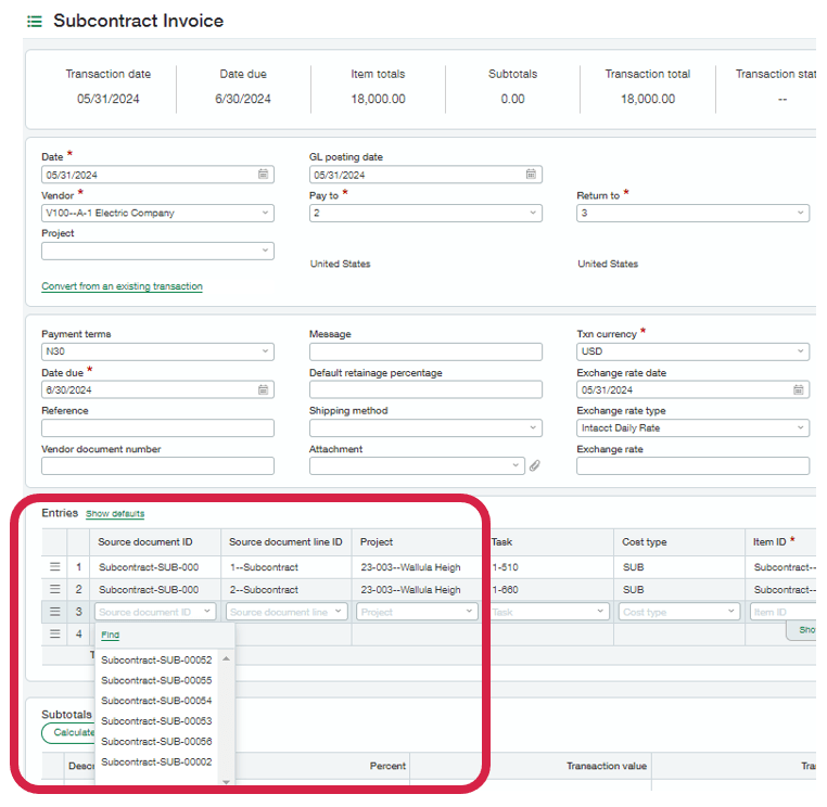 Sage Intacct Construction August 2024 Release: Multi-Document Conversion